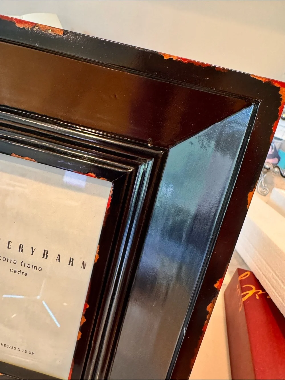 NWT Pottery Barn Corra Frame Tabletop Black Bamboo 4x6 Photo